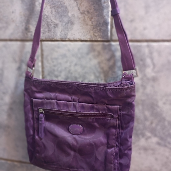 Coach Purple Crossbody Bag - Picture 1 of 4